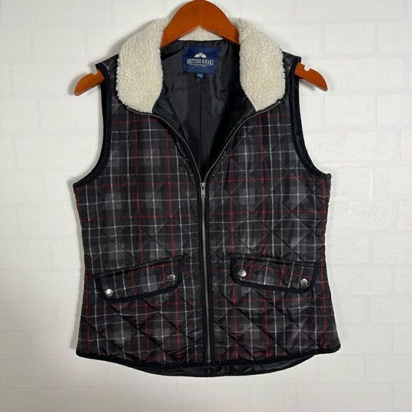 British Khaki Women’s Light weight Quilt Vest size medium - Picture 1 of 8